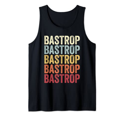 Bastrop Texas Bastrop TX Retro Vintage Texto Camiseta sin Mangas
