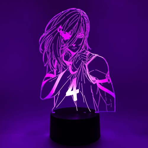 Veilleuse Blue Lock LED décorative pour table de chevet geek - 7
