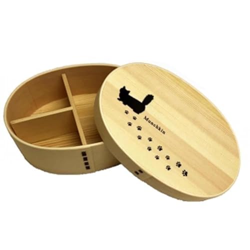 紀州漆器 曲げわっぱ まげわっぱ 弁当箱 [マンチカン]我が家のネコちゃんシリーズ[YS86]