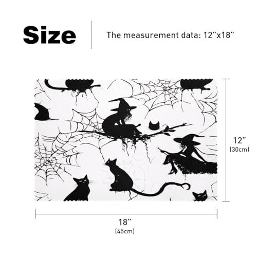 Sets de table chat noir de qualité supérieure pour salle à manger