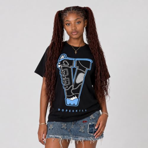 Image of DopeSkill Graphic Tee Streetwear Hip Hop Hypebeast Unisex T-Shirt Sneaker Colour Matching Shirts Rapper Mouth