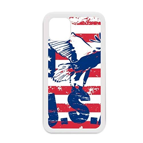 Coque iPhone 12 Pro Max aigle drapeau américain blanc étui antichoc