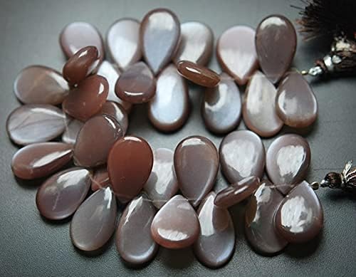 Pierre de lune café en poire lisse pour fabriquer vos bijoux bohèmes chics