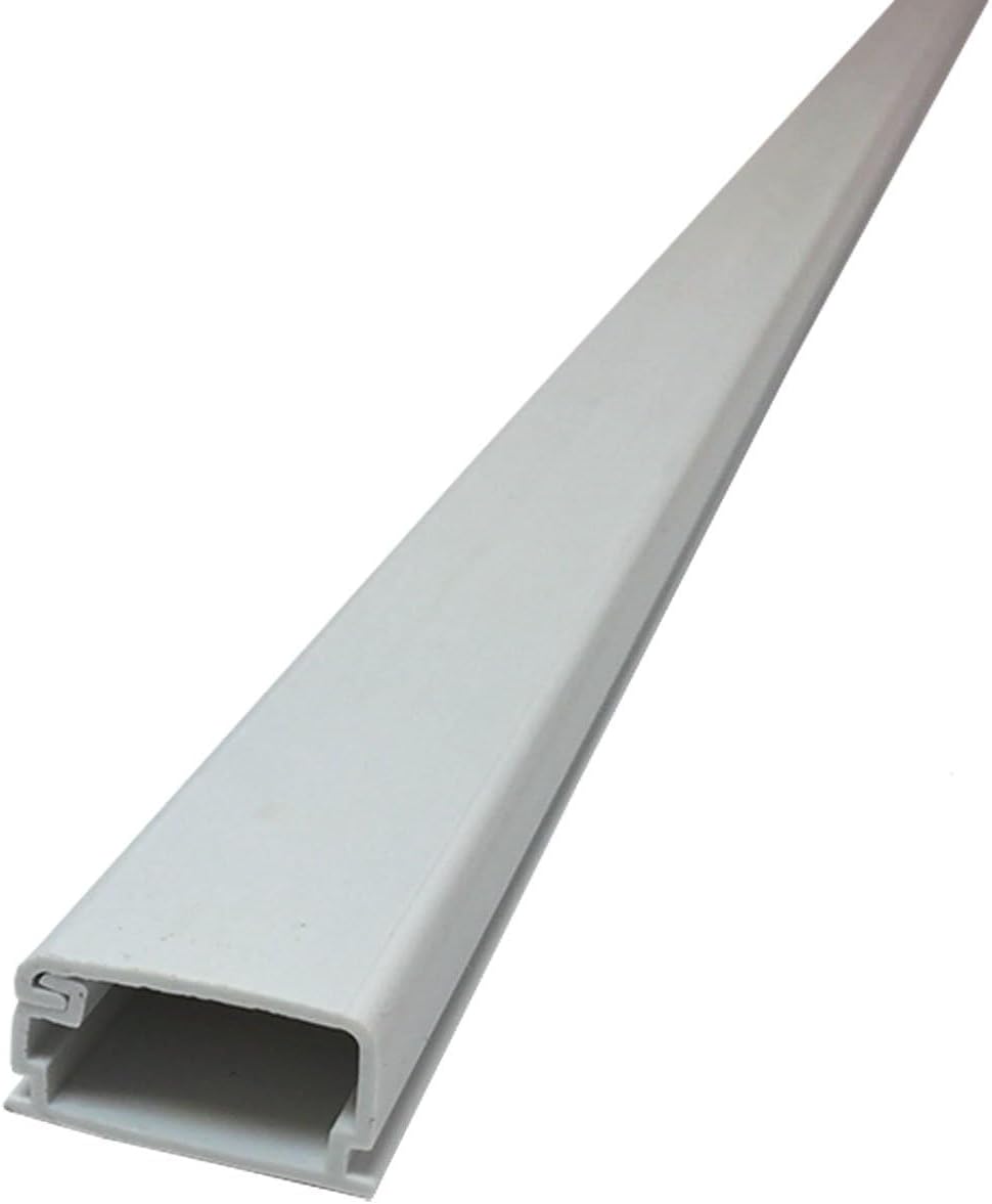 Electriduct (MED1) Medium Latching Surface Cable Raceway Wall Wire Concealer and Cord Manager - 58 Inch Stick - Black