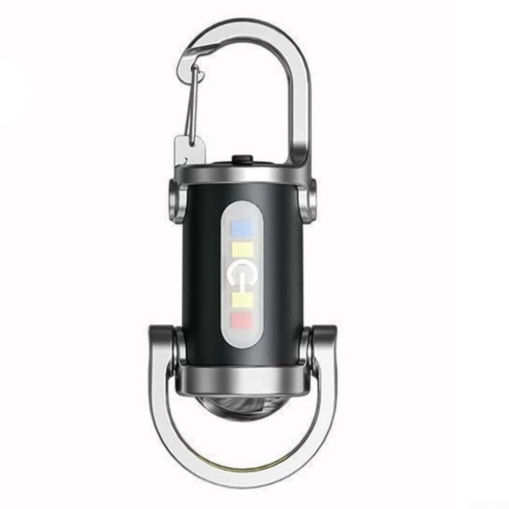 Mini Lampe Torche LED Rechargeable USB – Pour Porte-Clés – Étanche – NEUF