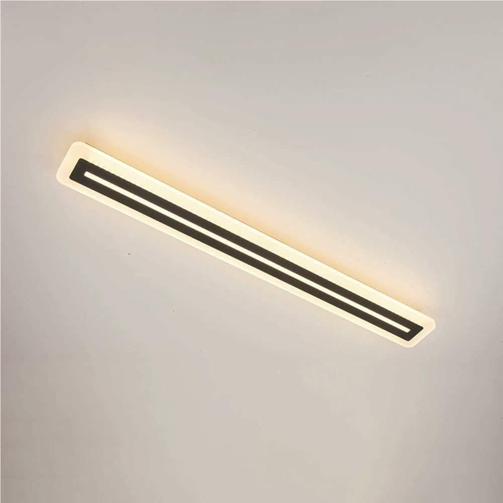 Suspension créative en métal et plafonnier LED longue bande