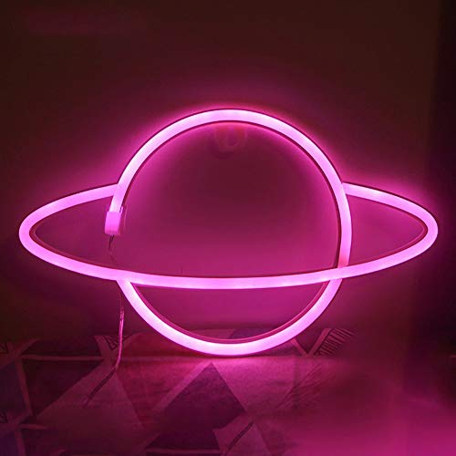 Image of LED Neon Light Sign Moon Star Heart Night Light for Kids' Bedroom Wall Art Romantic Christmas Birthday Gift