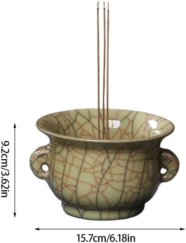 Incense Holder Incense Burner Incense Waterfall Retro Aromatherapy Burner for Buddha Incense Burner Binaural Incense Burner Ideal for Yoga, Meditation Room, Home Backflow Incense Burner
