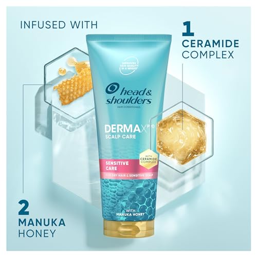 Head & Shoulders DermaXPro Sensitive Care Lightweight Conditioner 220ml with Manuka Honey and Ceramide Complex. Nourishes Hair and Gently Moisturises Dry Scalp to Maintain Dandruff Protection - Image 3