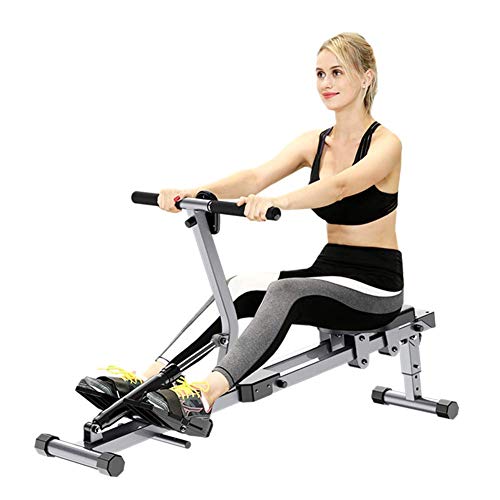 Indoor Rower met 8 weerstandsniveaus, opvouwbare roeitrainer, stil magnetisch remsysteem, compatibel met borstband, getest op veiligheid