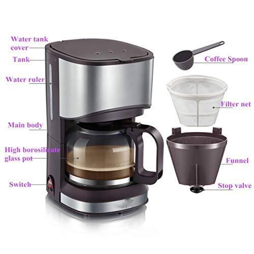 Cafetera de Goteo con Capacidad de 1.25 L y 5 Tazas miniatura 3