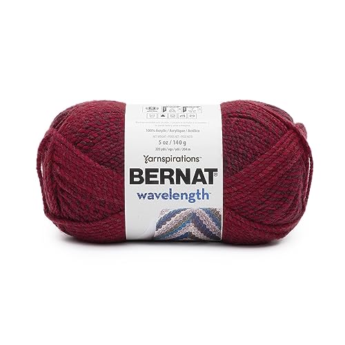 Image of Bernat Wavelength Yarn for Crocheting & Knitting, Ruby, 3-Pack | #5 Bulky Yarn, 100% Acrylic, Soft Gradient Crochet Yarn for Hats, Scarves, Blankets & Crafts, 223yds, 140g /5oz per skein
