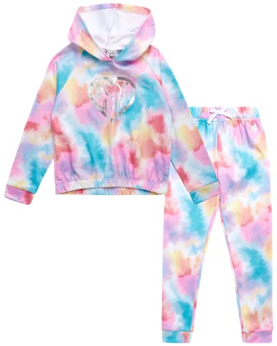 Body Glove Baby Girls' Jogger Set - Cozy Fleece Tie Dye Playwear Sweatsuit (Size: 12M-6X)