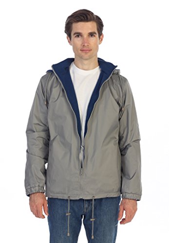 Gioberti Men's Reversible Rain Jacket with Polar Fleece Lining4