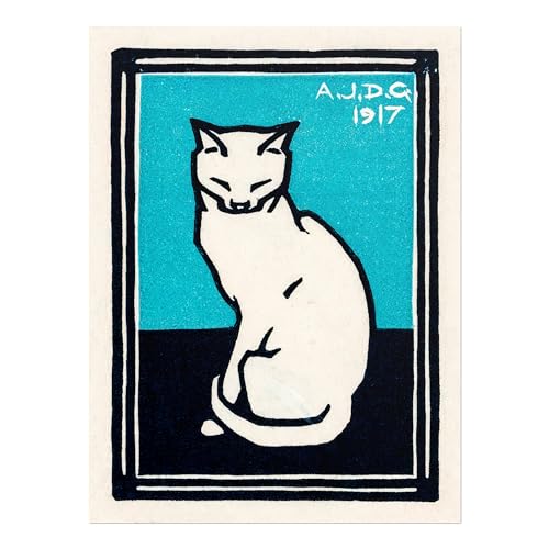 Impression d'art Giclée Cat 2 assis Julie de Graag Pathos Studio 30,5x40,6 cm