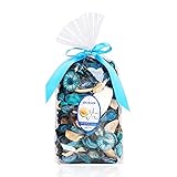 SOLIMPIA Potpourri Bag Blue Color Dried Flowers Fragrance Sachet Petal Bowl and Vase Filler Home Decor, Bathroom Living Room and Office Décor Suitable for Filling a 83 Fluid-Oz Bowl (Blue)