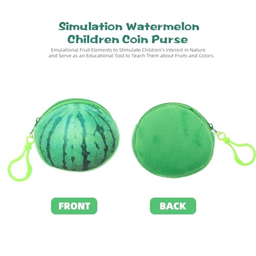 5pcs Adorable Plush Watermelon Fruit Coin Wallet with Keychain for Girls Kids Women Birthday Party Presents3