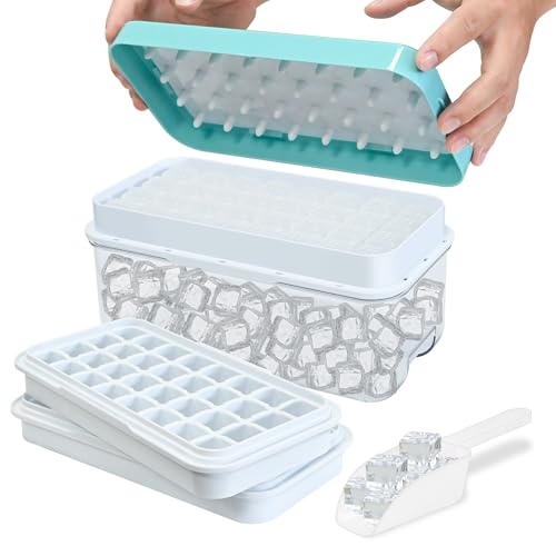 Stampo Ghiaccio 64 Cubetti con Coperchio, Senza BPA