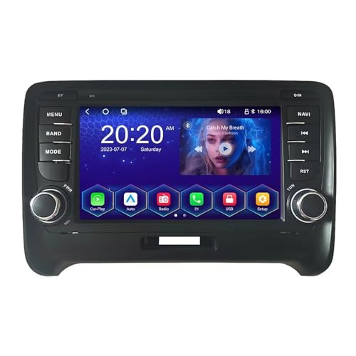 RONGJI 7 inch Linux Car Radio Stereo for Audi TT MK2 8J 2006 2007 2008 2009 2010 2011 2012 2013 2014 Head Unit with Car-Play/Android Auto,AM/FM,DSP,SWC