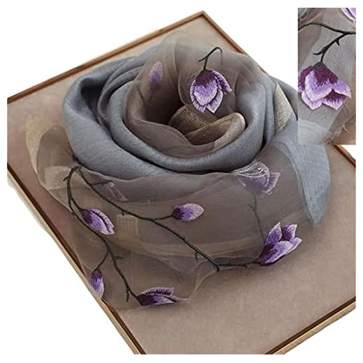 Silk Scarf Women Bufanda de seda para mujer satinada natural pura hijab fina máscaras de seda de lujo para personas mayores hechas a mano bufanda azul muselina loto playa (Gris)