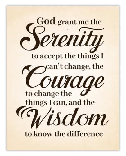 Buzz Unplugged Serenity Prayer Wall Art - 11x14 Unframed Prayer