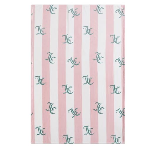 Juicy Couture Cabana Plüsch-Überwurfdecke, 127 x 178 cm, luxuriöse Mikrofaser-Plüschdecke für ultimativen Komfort und gemütliche Wärme – Ansicht 6