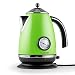 Produktbild Klarstein - Aquavita Chalet, Wasserkocher, Teekocher, Retro Wasserkessel Design, 1,7 Liter, 2200 Watt, kabellos, Vintage Temperatur-Anzeige, Cool-Touch-Griff, grün