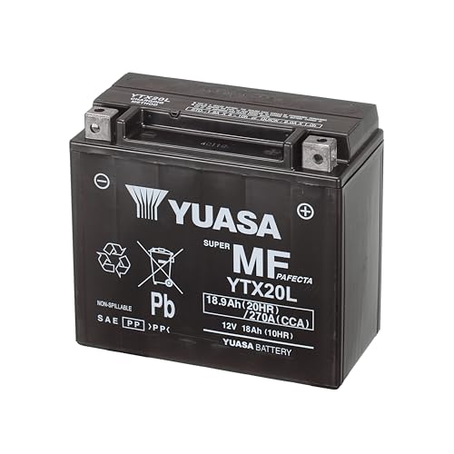 Yuasa YTX20L 12V 270 CCA Batería AGM VRLA para moto libre de mantenimiento
