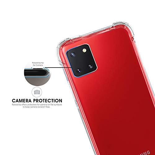 Image of TheGiftKart Transparent Crystal Clear Back Cover Case for Samsung Galaxy Note 10 Lite | Shockproof Soft TPU Case | Cushioned Edges for Ultimate Protection Back Cover Case (TPU, Transparent)