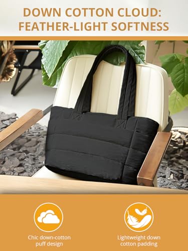 Puffer Tote Bag for Women - Large Waterproof Work Tote with Zipper, Lightweight Laptop Bag & Teacher/Nurse Organizer4