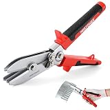 MAXPOWER Sheet Metal Crimper, 5-Blade Duct Crimping Tool- 9.8" Hand Crimper Hvac Tool for 24 Gauge Steel and 26 Gauge Stainless Steel Ductwork, Downspout,Stove Pipe