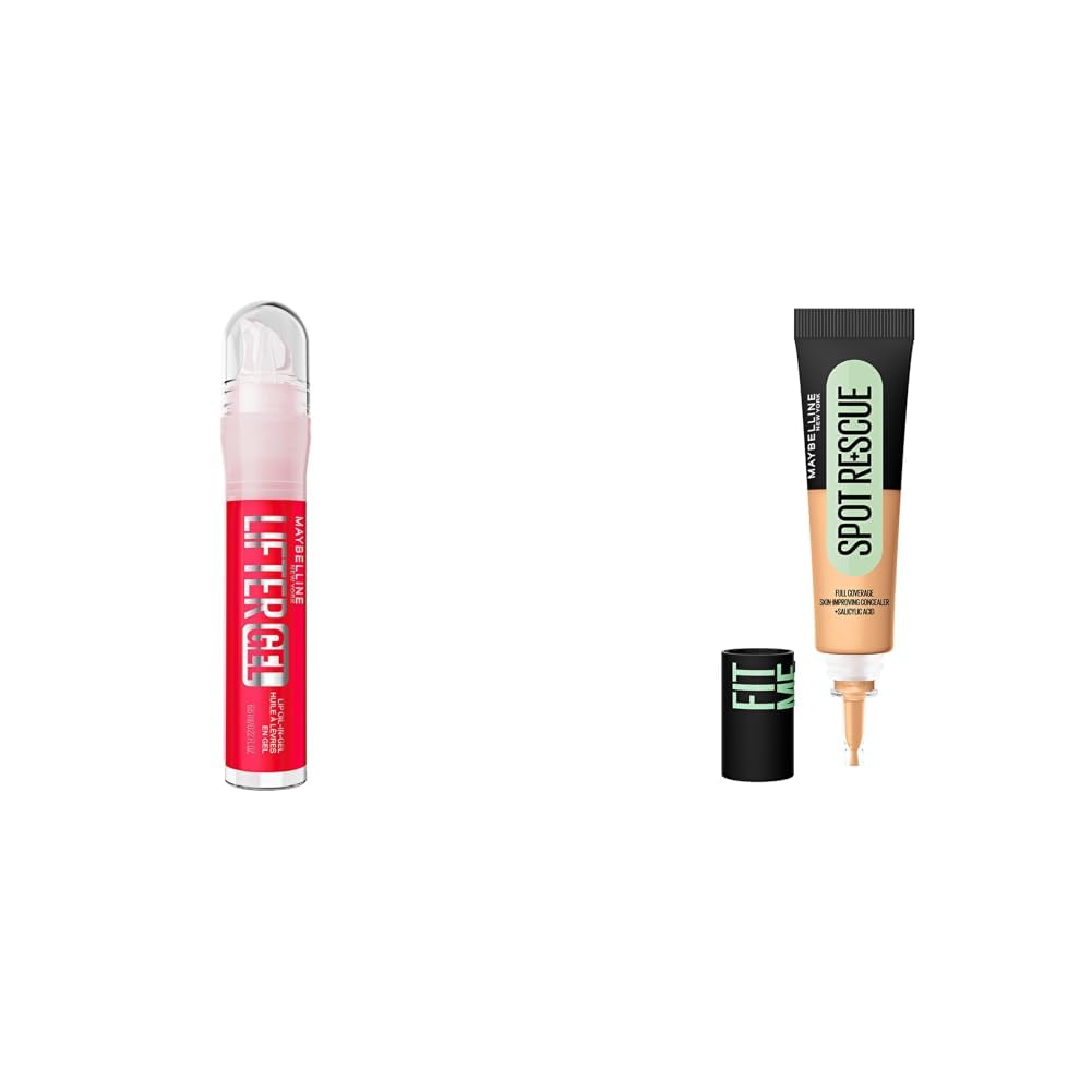 Maybelline New York Lifter Gel Lip Oil In Gel Maybelline New York Fit Me Spot Rescue Full Coverage Concealer 24H Wear, Fades Spots, Minimizes Pimples, Clinically Tested, Non Comedogenic-30 15ml-image-30