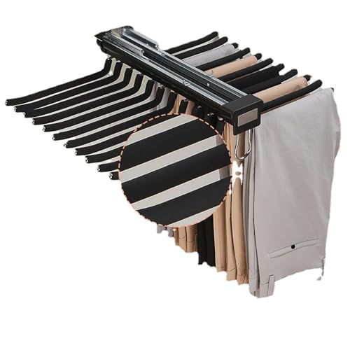 Porte-pantalons coulissant double rangée pour dressing extensible - 4
