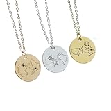 Personalized Country Necklace, Long Distance Couples, Two Home Necklace, State Necklace, Relationship Gift, Country Map Gift, FN-180