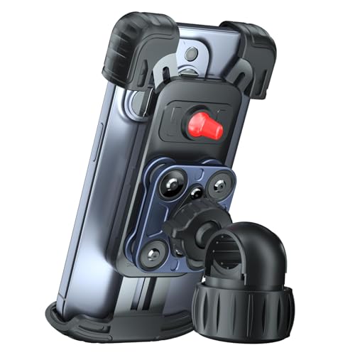 Hiboy Motorcycle Phone Mount Holder - Upgrade Vibration Dampener - 360° Rotatable Bicycle Phone Holder, Bike Scooter Handlebar Phone Clip for 5.1" - 6.8" Smartphones by Hiboy - Image 3