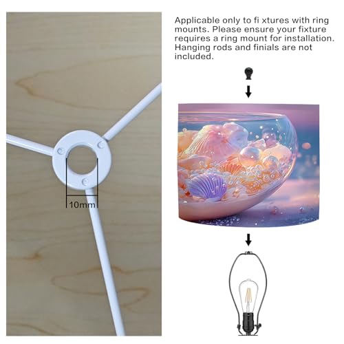 Image of Nuxovilar Lamp Shades Set of 2, 13 inch Top x 13 inch Bottom x 10 inch High (Spider)