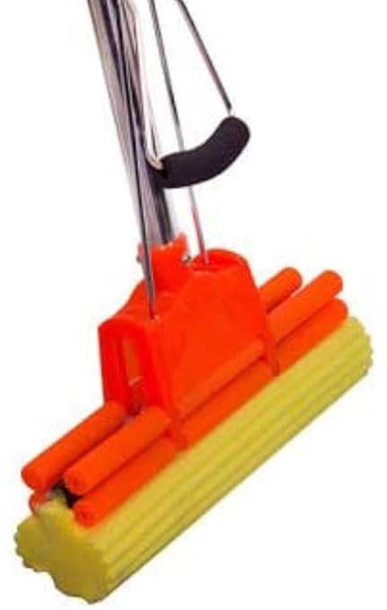 Floor Cleaning Squeeze Mop with Adjustable Telescopic Handle Squeegee Absorber Sponge Cleaner Pocha for Home Kitchen Bathroom, Stainless Steel (Multicolor)