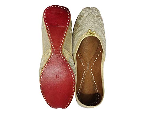 Stop n Style Gold Punjabi Jutti for Ladies Shoes Handmade Ethnic Mojari Traditional4