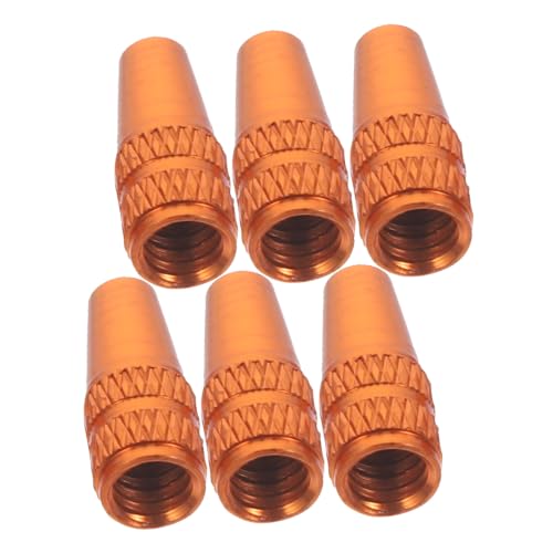 Cubiertas de válvula de bicicleta 6 piezas color naranja miniatura 7