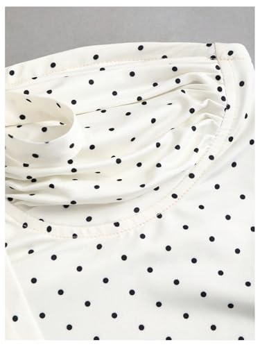 SOLY HUX Women's Polka Dots Bowknot Flowy Babydoll Bandeau Tube Top Summer Sweet Outfits4