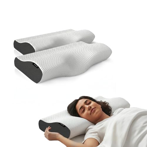 Image of Lifelong Cervical Pillow for Neck Pain| Pack of 2| Orthopedic Memory Foam Neck Pillow for Sleeping |Cervical Support for Spondylitis, Back & Shoulder Pain Relief | Comfortable Bed Pillow (LLCP06)