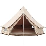 DANCHEL OUTDOOR B5 ProII Canvas Tent with Sealed Stove Jack for 4 Season Camping, Heavy-Duty 4M/13ft