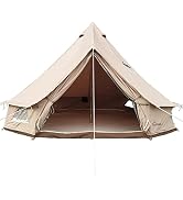 Amazon.com : DANCHEL OUTDOOR B5 PROII Canvas Bell Tent with Sealed Jacks  for Glamping, 4 Season Waterproof 100% Cotton Canvas Yurt Tent House for  Living 4 Person Camping 13ft/4M Brown : Sports u0026 Outdoors