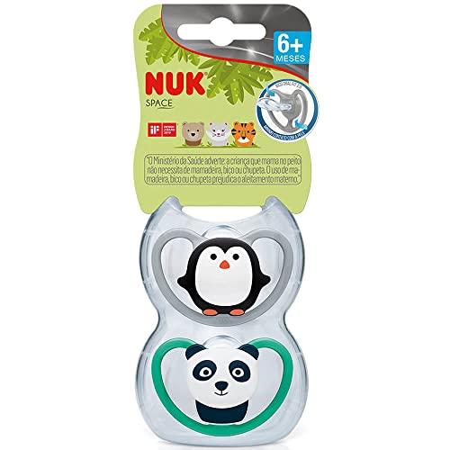 Kit com 2 Chupetas Space Silicone Boy S2 - NUK, Tam 2 (6-18 Meses), Modelos/Cores surtidos