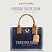 True Religion Women's Tote Bag, Medium Travel Purse Handbag with Adjustable Shoulder Strap and Horseshoe Logo, Denim