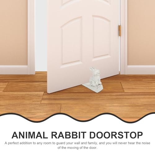 Butoir de porte lapin blanc pour sécuriser votre bureau à la maison