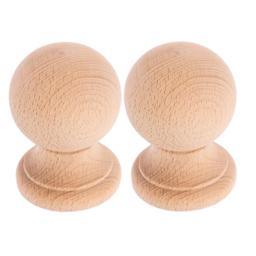 Remates decorativos de madera maciza BESTOMZ en pack de 2 unidades para muebles de salón