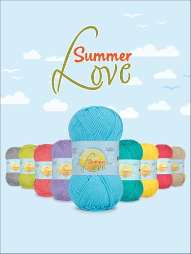 Image of Ganga Acrowools Summer Love - Sport Weight - Cotton Yarn -Oekotex Class L Certified - Pack of 1-50 GMS Per Ball (Lime Rick)