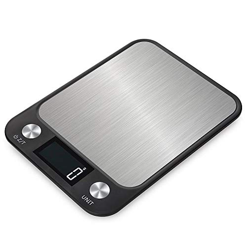 Balance de cuisine numérique 5 kg inox noir électronique de cuisson