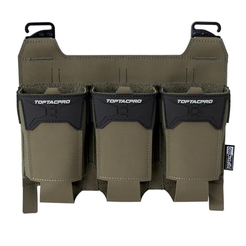 TOPTACPRO Tactical Triple Mag Pouch 5.56mm Magazine Holder for Magazine(Ranger Green)